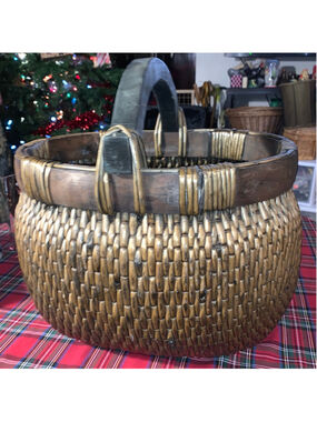 Brown Woven Basket One Size
